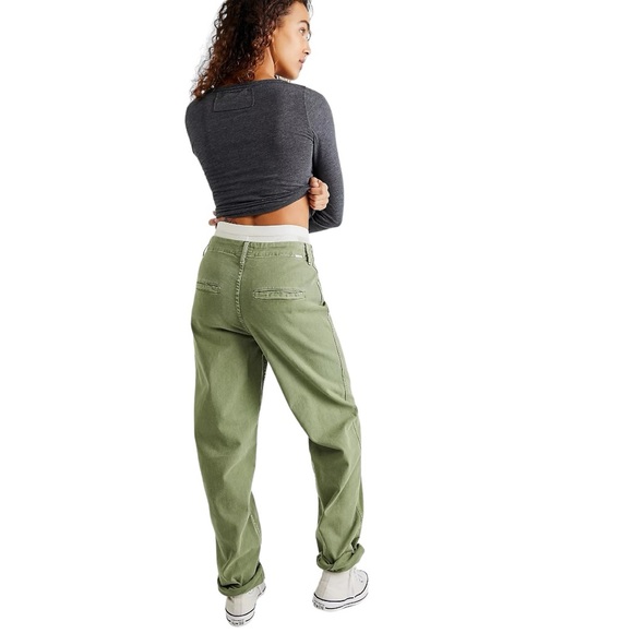 Mother High Waisted Seamed Curb Side Heel Pants 28 - Picture 2 of 14